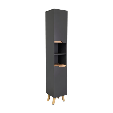 Mueble para Baño Laurent Plomo y Duna 30.1x180cm con Cinco Entrepaños y con Patas - OTROS MUEBLES PARA BANHO | Bylmo
