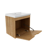 Mueble para Lavamanos Graz Almendra 44.6x38.4cm Individual Flotante con Lavamanos - MUEBLES PARA LAVAMANOS | Bylmo