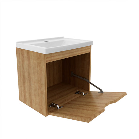 Mueble para Lavamanos Graz Almendra 44.6x38.4cm Individual Flotante con Lavamanos - MUEBLES PARA LAVAMANOS | Bylmo
