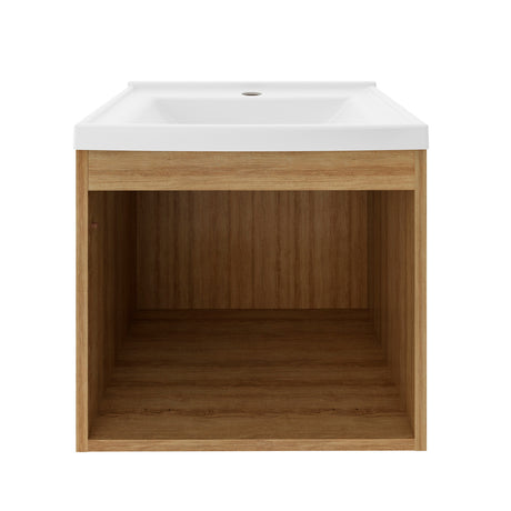 Mueble para Lavamanos Graz Almendra 44.6x38.4cm Individual Flotante con Lavamanos - MUEBLES PARA LAVAMANOS | Bylmo