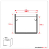 Mueble para Lavamanos Graz Almendra 44.6x38.4cm Individual Flotante con Lavamanos - MUEBLES PARA LAVAMANOS | Bylmo