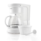 Cafetera Eléctrica Kalley Blanco 25.7x27cm para Café Molido con Sistema Antigoteo para 10 tazas - CAFETERAS ELECTRICAS | Bylmo