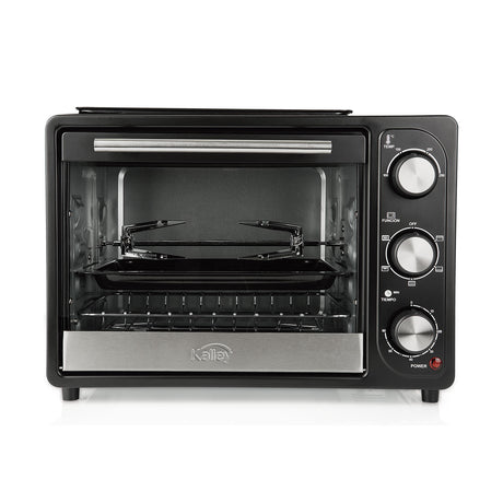Horno Tostador Kalley Negro 40x29cm con Una Función Preconfigurada y con Temporizador - HORNOS TOSTADORES | Bylmo