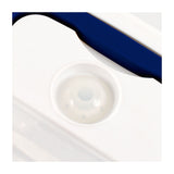 Lonchera Eléctrica Kalley Blanco y Azul 23.2x10cm De 1.1 Litros con Dos Compartimientos y con Tapa Hermética - LONCHERAS ELECTRICAS | Bylmo
