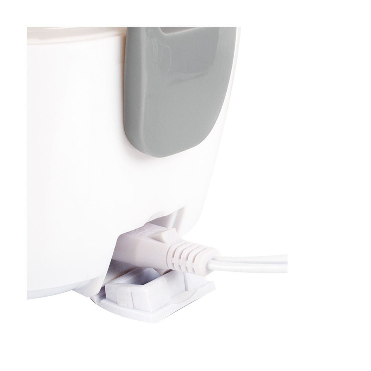 Lonchera Eléctrica Kalley Blanco y Gris 23.2x10cm De 1.1 Litros con Dos Compartimientos y con Tapa Hermética - LONCHERAS ELECTRICAS | Bylmo