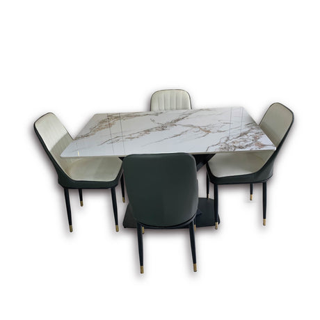 Combo Comedor y Sillas Montessori Gris 120x75cm Rectangular de Cuatro Puestos con Cuatro Sillas - COMEDORES | Bylmo