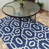 Tapete de Cocina Circulos Azul 120x170cm Clásico Rectangular Suave - TAPETES Y ALFOMBRAS | Bylmo