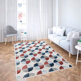 Tapete de Sala Circulos Gris 160x230cm Clásico Rectangular Suave - TAPETES Y ALFOMBRAS | Bylmo