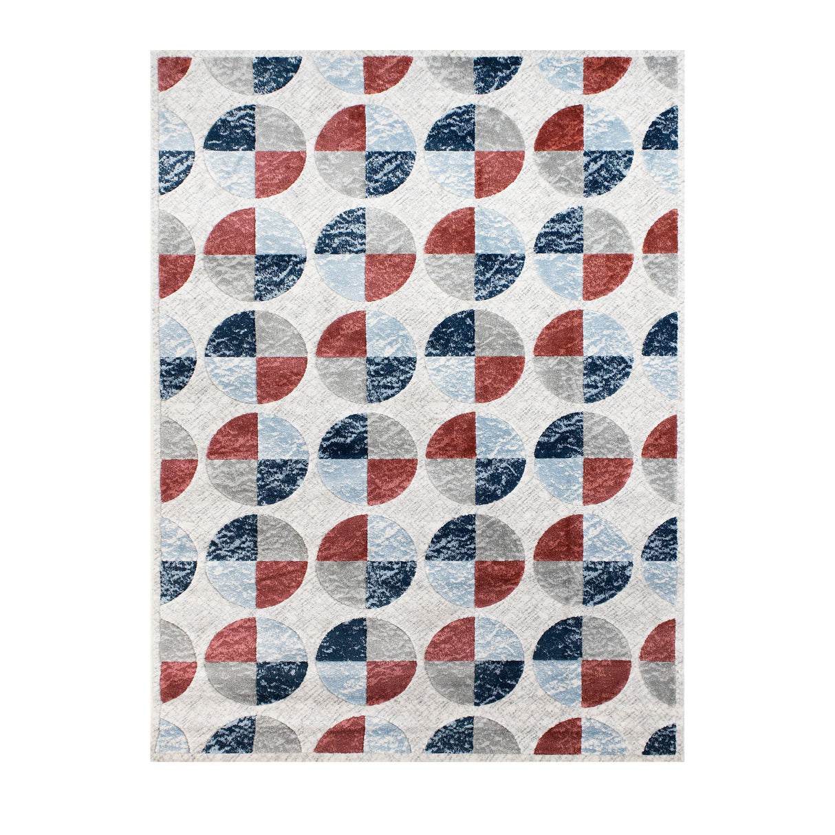 Tapete de Sala Circulos Gris 200x300cm Clásico Rectangular Suave - TAPETES Y ALFOMBRAS | Bylmo