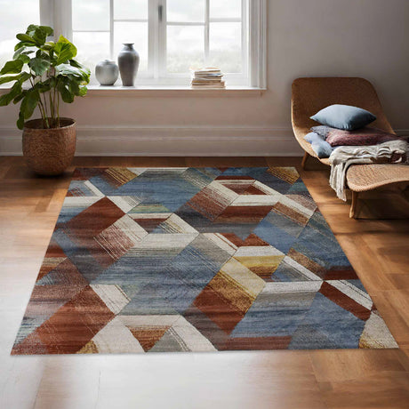 Tapete de Sala Turco Figuras Cafe 160x230cm Vintage Rectangular Suave - TAPETES Y ALFOMBRAS | Bylmo