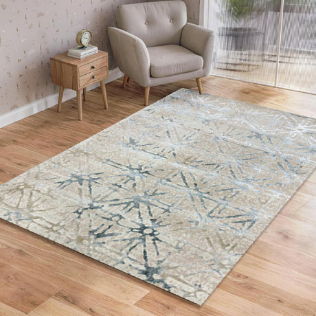 Tapete de Sala Figuras Gris 120x170cm Contemporáneo Rectangular Suave - TAPETES Y ALFOMBRAS | Bylmo