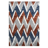 Tapete de Sala Rombos Gris y Azul 200x300cm Clásico Rectangular Suave - TAPETES Y ALFOMBRAS | Bylmo