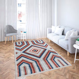 Tapete de Sala Rombos Gris 200x300cm Clásico Rectangular Suave - TAPETES Y ALFOMBRAS | Bylmo