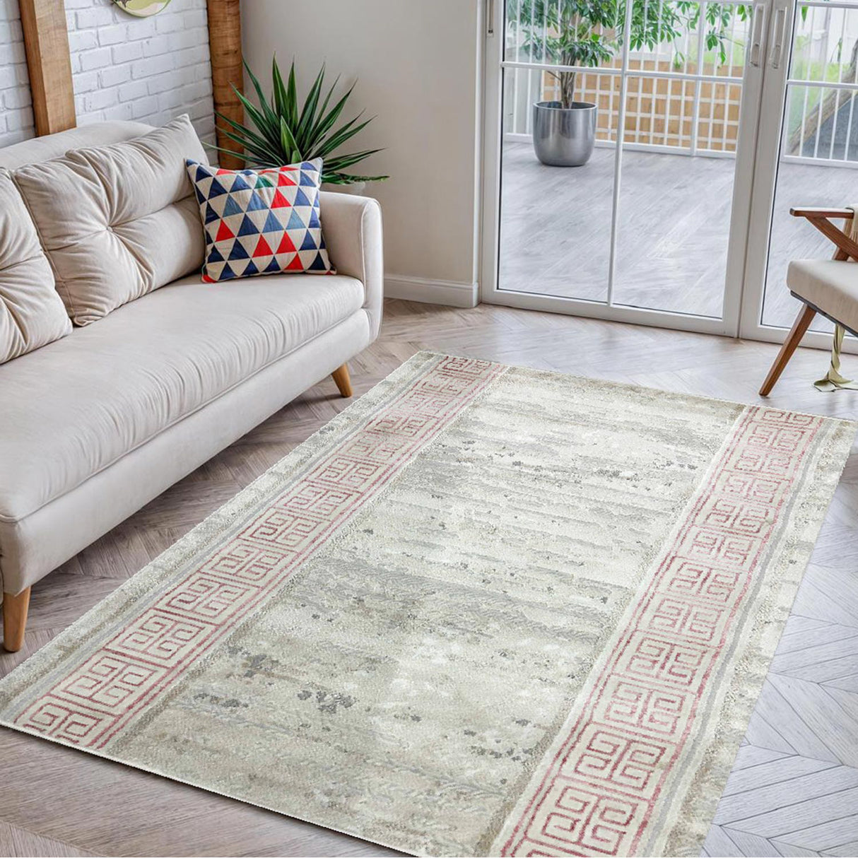 Tapete de Sala Figuras Gris 160x230cm Vintage Rectangular Suave - TAPETES Y ALFOMBRAS | Bylmo
