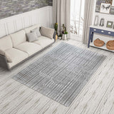 Tapete de Sala Lineas Gris 120x170cm Clásico Rectangular Suave - TAPETES Y ALFOMBRAS | Bylmo
