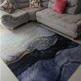 Tapete de Sala Piedras Gris y Azul 200x150cm Clásico Rectangular Suave - TAPETES Y ALFOMBRAS | Bylmo