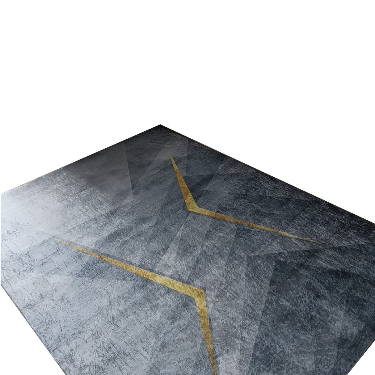 Tapete de Sala Rayas Dorado y Gris 200x150cm Clásico Rectangular Suave - TAPETES Y ALFOMBRAS | Bylmo