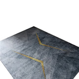 Tapete de Sala Rayas Dorado y Gris 200x150cm Clásico Rectangular Suave - TAPETES Y ALFOMBRAS | Bylmo