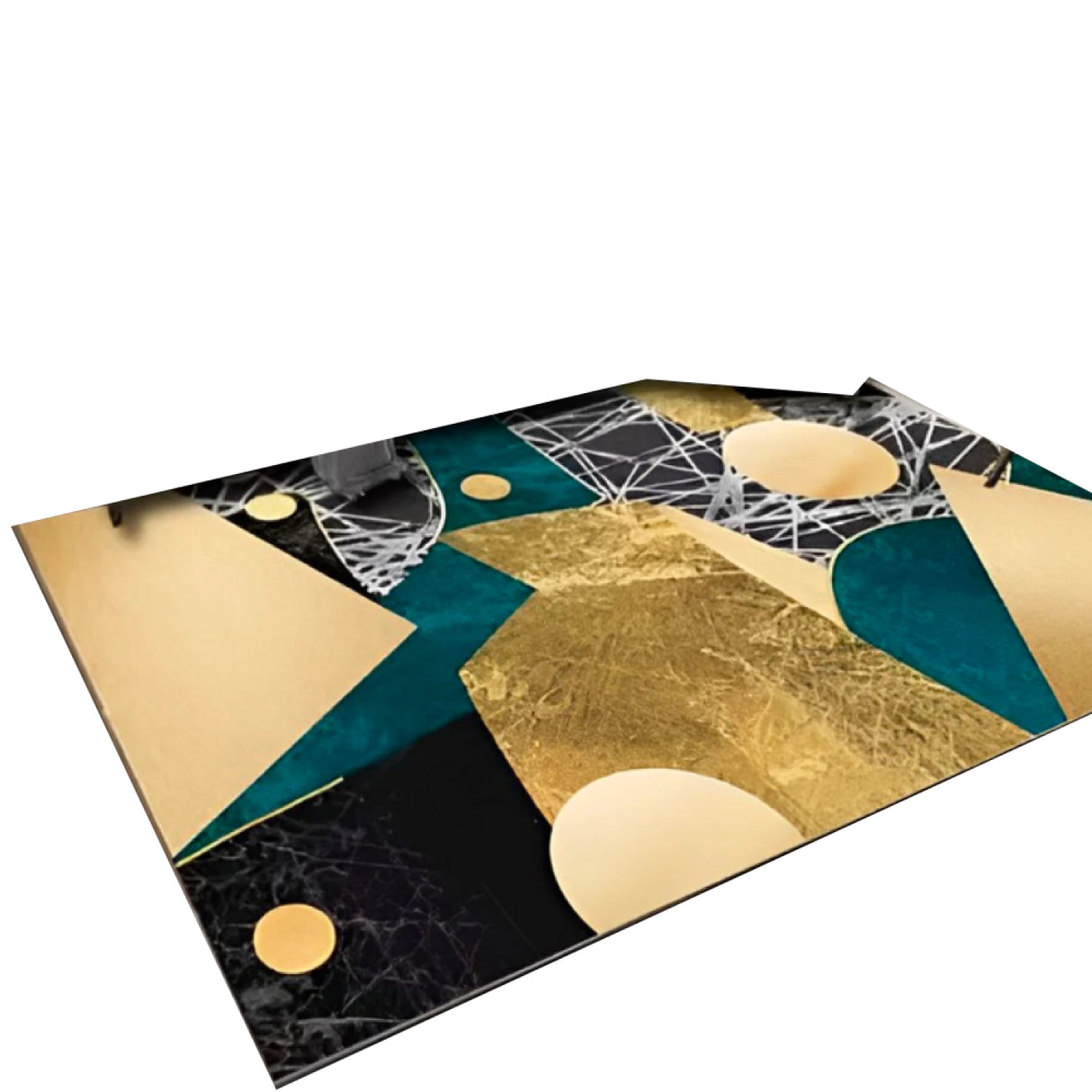 Tapete de Sala Galaxia Oro 200x150cm Clásico Rectangular Suave - TAPETES Y ALFOMBRAS | Bylmo