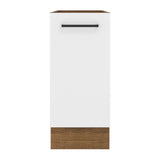 Mueble Inferior de Cocina Agata Marron y Blanco 35x81cm sin Mesón y sin Pozuelo - MUEBLES INFERIORES DE COCINA | Bylmo