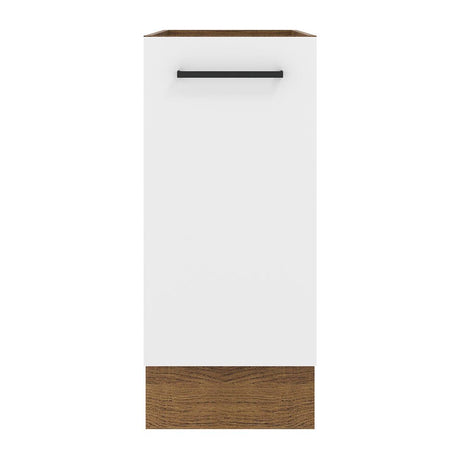 Mueble Inferior de Cocina Agata Marron y Blanco 35x81cm sin Mesón y sin Pozuelo - MUEBLES INFERIORES DE COCINA | Bylmo