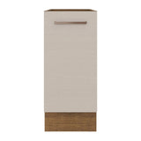 Mueble Inferior de Cocina Agata Marron y Crema 35x81cm sin Mesón y sin Pozuelo - MUEBLES INFERIORES DE COCINA | Bylmo