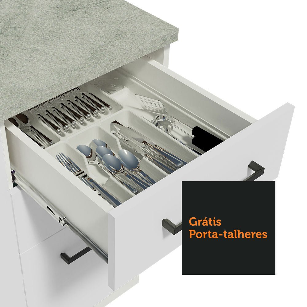 Mueble Inferior de Cocina Agata Blanco 40x81cm sin Mesón y sin Pozuelo - MUEBLES INFERIORES DE COCINA | Bylmo