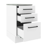 Mueble Inferior de Cocina Agata Blanco 40x84cm con Meson de Madera y sin Pozuelo - MUEBLES INFERIORES DE COCINA | Bylmo