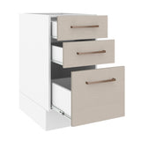 Mueble Inferior de Cocina Agata Blanco y Crema 40x81cm sin Mesón y sin Pozuelo - MUEBLES INFERIORES DE COCINA | Bylmo