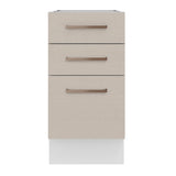 Mueble Inferior de Cocina Agata Blanco y Crema 40x81cm sin Mesón y sin Pozuelo - MUEBLES INFERIORES DE COCINA | Bylmo