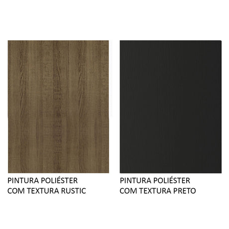 Mueble Inferior de Cocina Emily Marron y Negro 105x88cm con Meson de Madera y sin Pozuelo - MUEBLES INFERIORES DE COCINA | Bylmo
