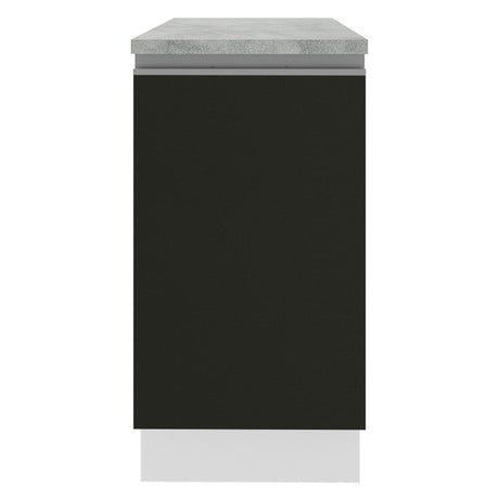 Mueble Inferior de Cocina Glamy Blanco y Negro 40x84cm sin Mesón y sin Pozuelo - MUEBLES INFERIORES DE COCINA | Bylmo