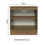 Mueble Inferior de Cocina Glamy Marron y Negro 80x84cm sin Mesón y sin Pozuelo - MUEBLES INFERIORES DE COCINA | Bylmo