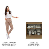 Mueble Inferior de Cocina Glamy Marron y Negro 80x84cm sin Mesón y sin Pozuelo - MUEBLES INFERIORES DE COCINA | Bylmo