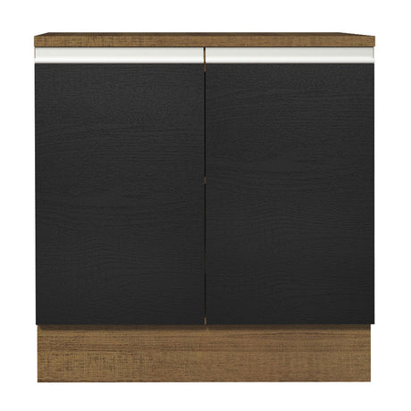 Mueble Inferior de Cocina Glamy Marron y Negro 80x84cm sin Mesón y sin Pozuelo - MUEBLES INFERIORES DE COCINA | Bylmo