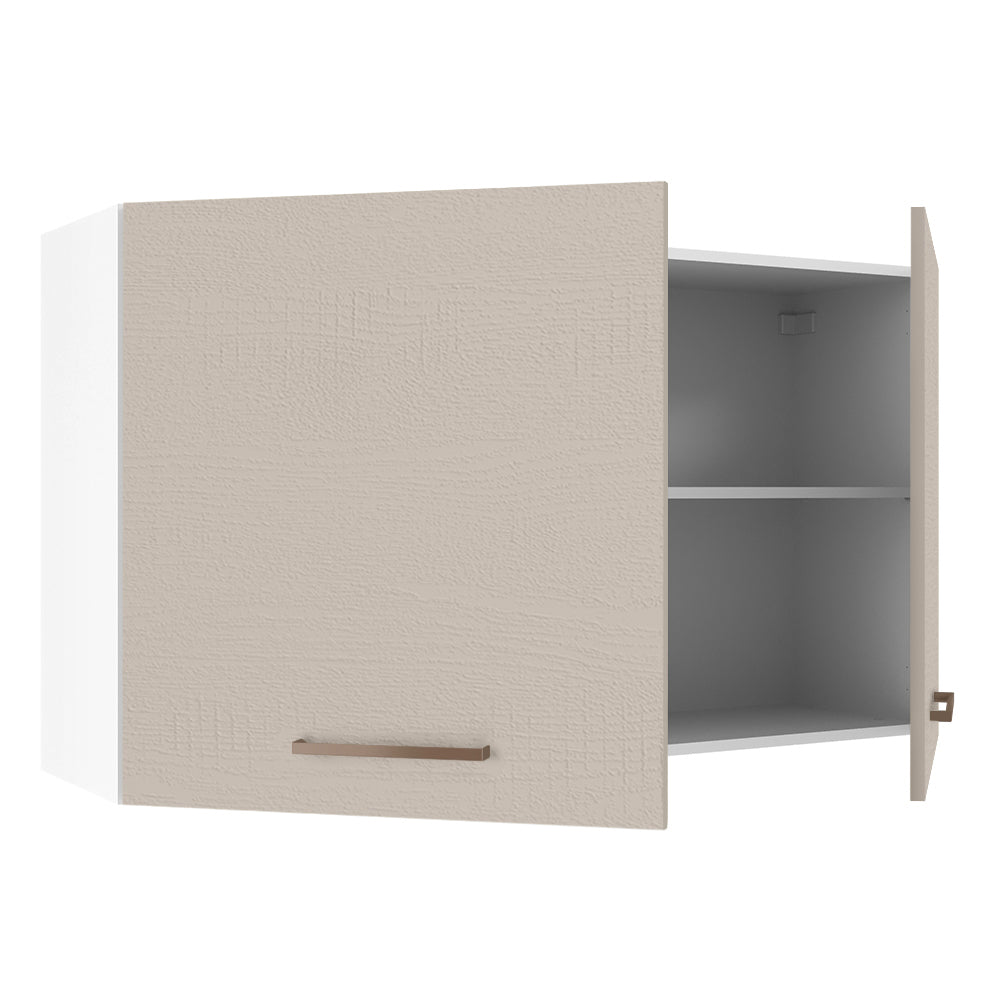 Mueble Superior de Cocina Agata Blanco y Crema 120x66cm con Cuatro Entrepaños y con Dos Puertas - MUEBLES SUPERIORES DE COCINA | Bylmo