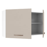 Mueble Superior de Cocina Agata Blanco y Crema 120x66cm con Cuatro Entrepaños y con Dos Puertas - MUEBLES SUPERIORES DE COCINA | Bylmo