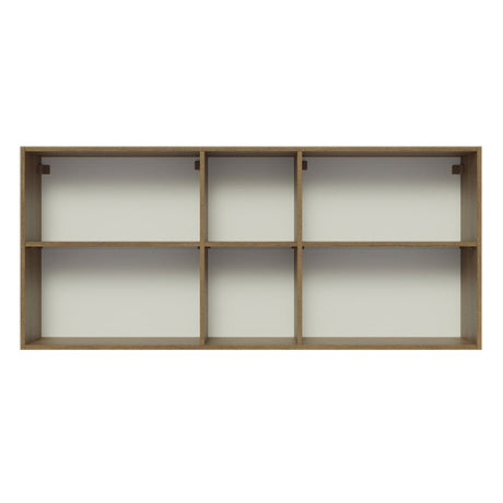 Mueble Superior de Cocina Glamy Marron 150x66cm con Seis Entrepaños y con Dos Puertas - MUEBLES SUPERIORES DE COCINA | Bylmo