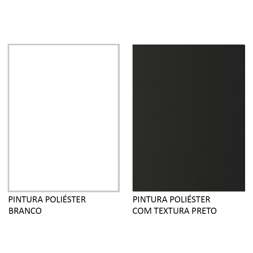 Mueble Superior de Cocina Glamy Blanco y Negro 40x66cm con Dos Entrepaños y con Una Puerta - MUEBLES SUPERIORES DE COCINA | Bylmo