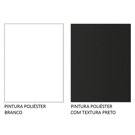Mueble Superior de Cocina Glamy Blanco y Negro 40x66cm con Dos Entrepaños y con Una Puerta - MUEBLES SUPERIORES DE COCINA | Bylmo