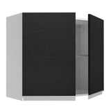 Mueble Superior de Cocina Glamy Blanco y Negro 80x66cm con Dos Entrepaños y con Dos Puertas - MUEBLES SUPERIORES DE COCINA | Bylmo