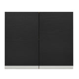 Mueble Superior de Cocina Glamy Marron y Negro 80x66cm con Dos Entrepaños y con Dos Puertas - MUEBLES SUPERIORES DE COCINA | Bylmo