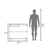 Mueble Inferior de Cocina Zurich Bardolino 98.5x52.5cm con Mesón de Acero Inoxidable y con Pozuelo para Lado Izquierdo - MUEBLES INFERIORES DE COCINA | Bylmo