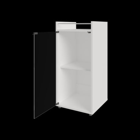 Mini Bar Theba Blanco 38.1x81.3cm sin Cajones y con Tres Comparrtimientos - BARES | Bylmo