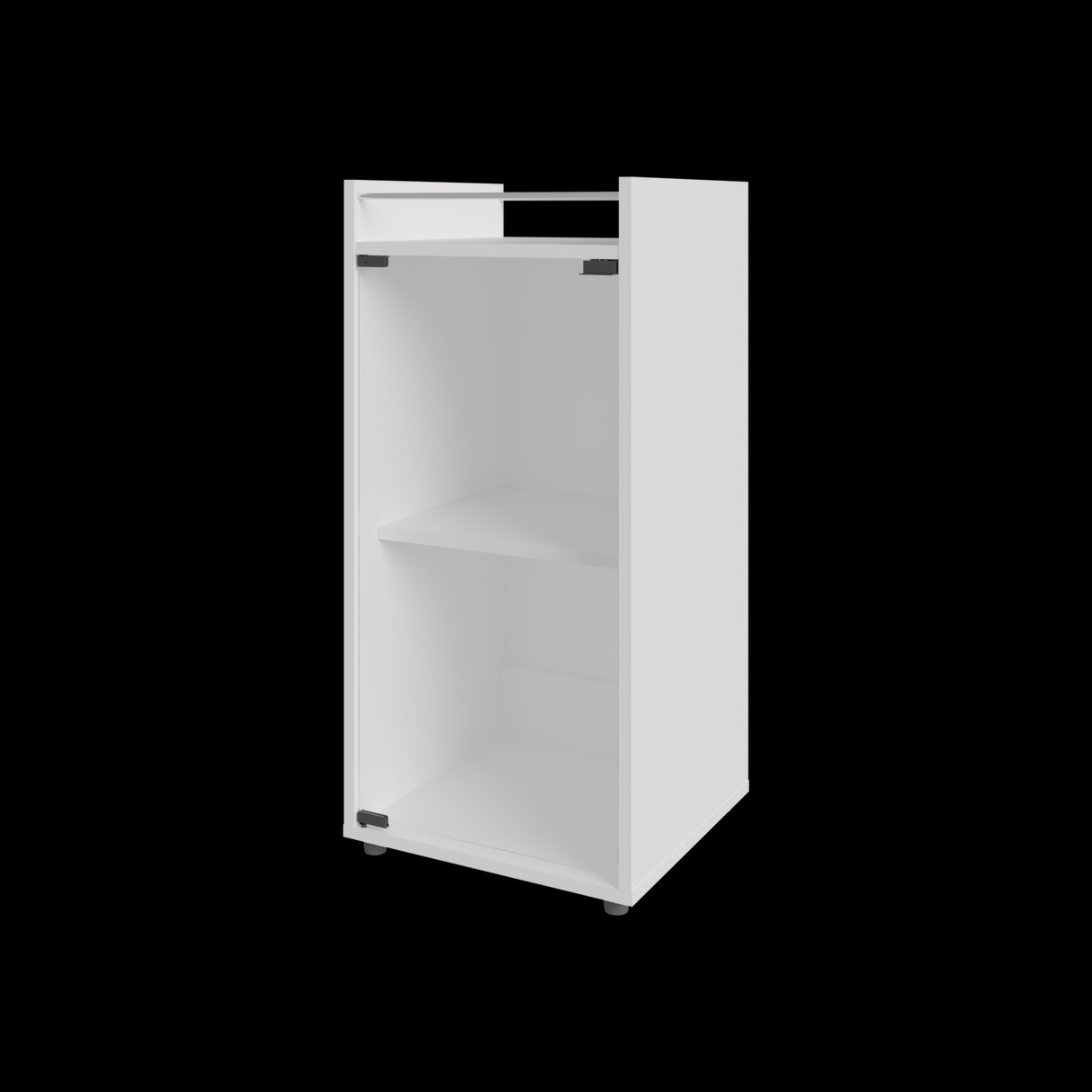 Mini Bar Theba Blanco 38.1x81.3cm sin Cajones y con Tres Comparrtimientos - BARES | Bylmo