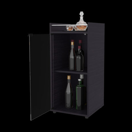 Mini Bar Theba Wengue 38.1x81.3cm sin Cajones y con Tres Comparrtimientos - BARES | Bylmo