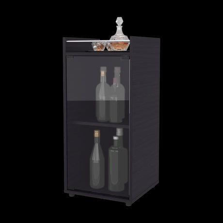 Mini Bar Theba Wengue 38.1x81.3cm sin Cajones y con Tres Comparrtimientos - BARES | Bylmo