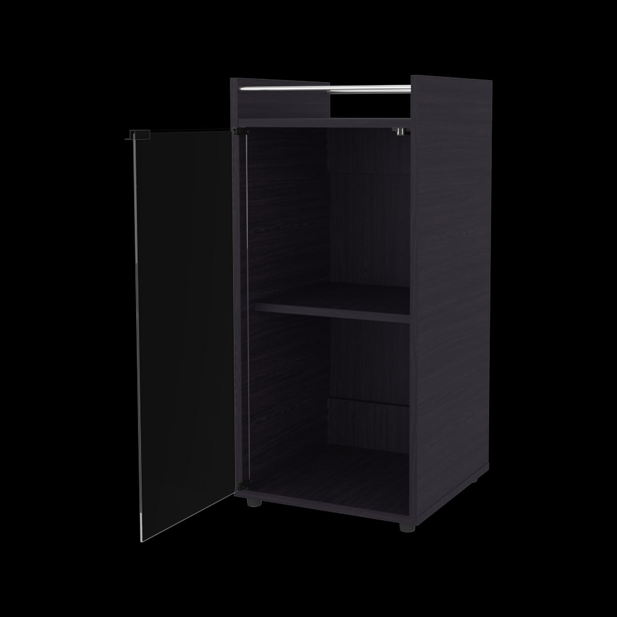Mini Bar Theba Wengue 38.1x81.3cm sin Cajones y con Tres Comparrtimientos - BARES | Bylmo