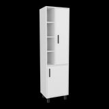 Alacena Staton Blanco 45.5x173cm sin Cajones y con Dos Puertas - ALACENAS Y MUEBLES MICROONDAS | Bylmo