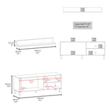 Mesa para TV Bryce Blanco 140x53cm Pata TV Hasta 60 Pulgadas con Tres Compartimientos - MUEBLES DE TV | Bylmo